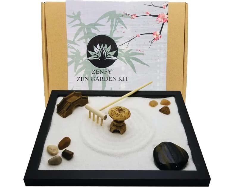 Zen Sand Garden for Desk with Rake