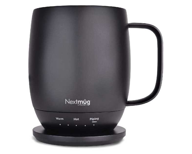 Nextmug - Temperature-Controlled, Self-Heating Coffee Mug (Black - 14 oz.)