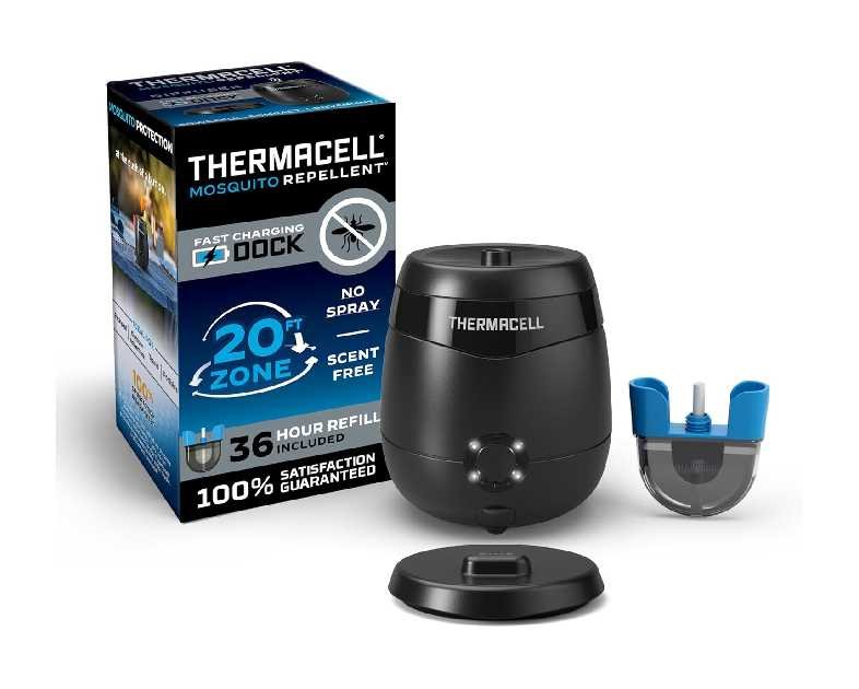 Thermacell E-Series Rechargeable Mosquito Repeller with 20’ Mosquito Protection Zone; Bug Spray Alternative; Scent Free
