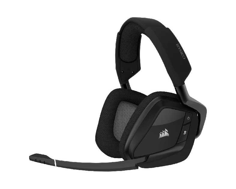 Corsair Void RGB Elite Wireless Gaming Headset – 7.1 Surround Sound – Omni-Directional Microphone – Microfiber Mesh Earpads – Up to 40ft Range – iCUE Compatible – PC, Mac, PS5, PS4 – Carbon