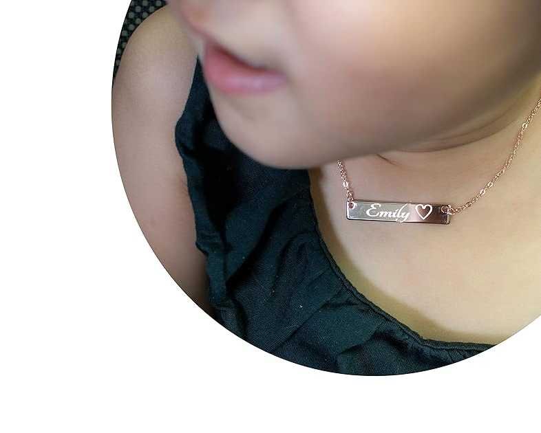 Petite Boutique Personalized Baby Necklace - Mothers Necklace, Mom Necklace with Kids Names, Birthstone Necklaces for Girls, Christmas Baby Gift, Ideal Personalized Baby Gift for Girls