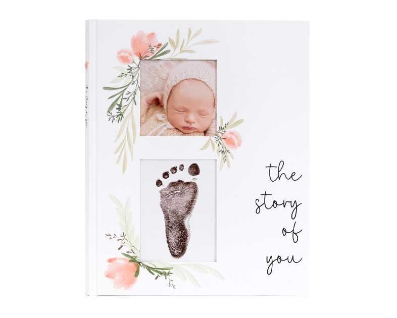 Baby Memory Book for the Modern Minimalist - Simple Baby Book for Girl - First Years Journal - Monthly Milestone Keepsake Record Book - Pregnancy Gift for Baby Shower (Pink)