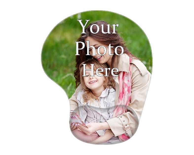 Custom Photo Mouse Pad with Wrist Support, Personalized Ergonomic Mouse Pad with Wrist Rest, Customize Photo Text Logo Mousepad for Computer, Laptop, Office