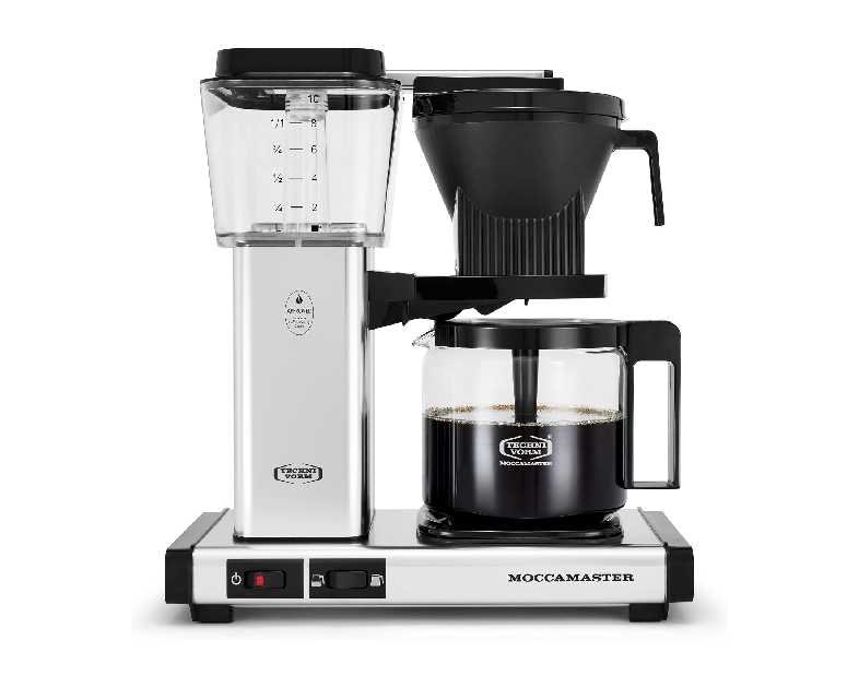 Technivorm Moccamaster 53941 KBGV Select 10-Cup Coffee Maker, Polished Silver, 40 ounce, 1.25l