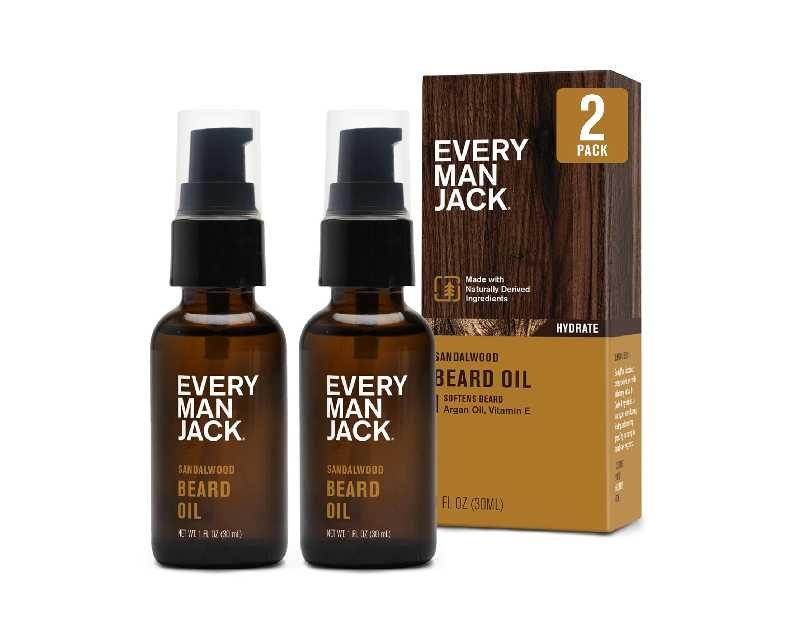 Every Man Jack Sandalwood Beard Oil - Moisturize & Soften Your Beard
