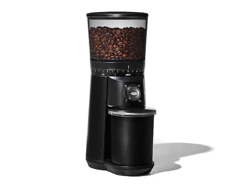 OXO Brew Conical Burr Grinder - Matte Black, Stainless Steel Burrs, One-Touch Automatic Smart Grind