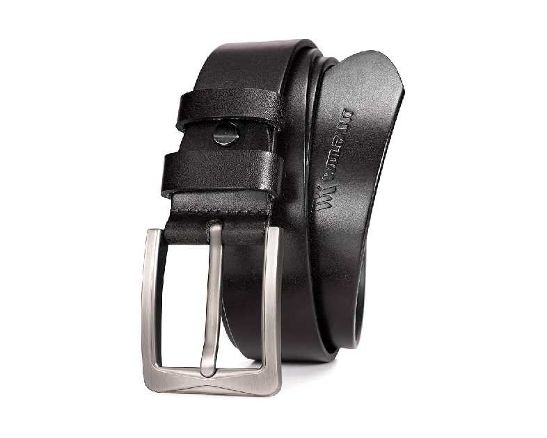 WOLFANT 1.5" Full Grain Leather Belt for Men,100% Italian Real Solid Leather