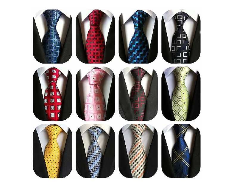 WeiShang Classic Men's Silk Tie Necktie Woven JACQUARD Neck Ties