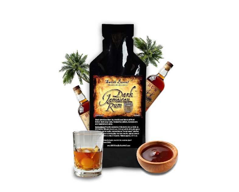 Dark Jamaican Rum Essence | Bootleg Kit Refills | Thousand Oaks Barrel Co. | Gourmet Flavor for Barrel Aged Cocktails Mixers and Cooking | 20ml .65oz Packet