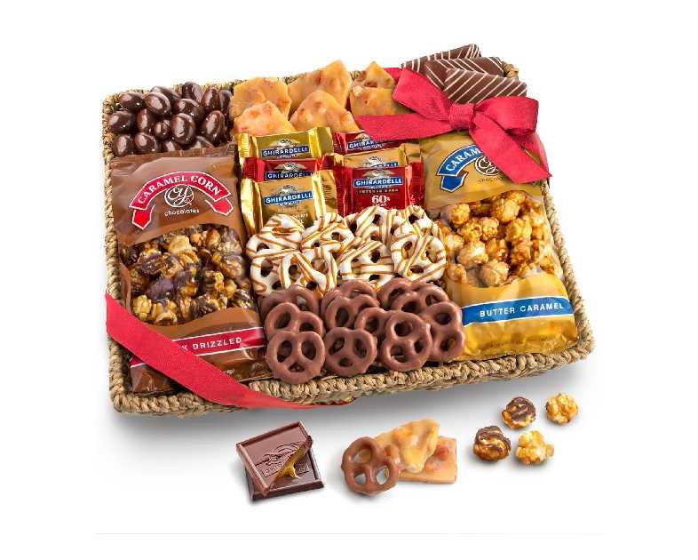 A Gift Inside Chocolate, Caramel and Crunch Grand Gift Basket