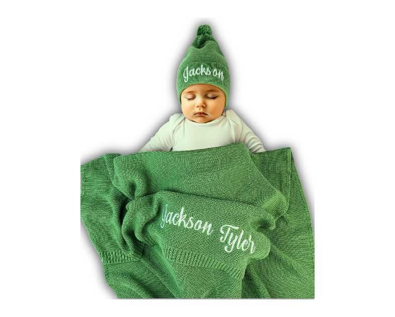 Personalized Baby Blanket, 100% Organic Certified Cotton, Customized Swaddle Blanket with Name, Receiving Blankets for Boys and Girls, Perfect Custom Gifts for Newborns, Kids and Baby Showers