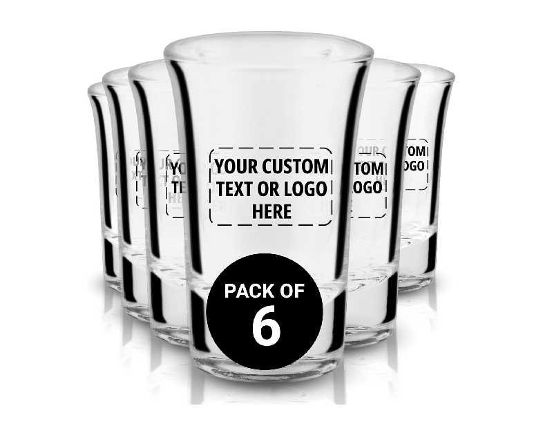 Personalized Shot Glasses | Set of 6 | Quality Glass 1.5oz Custom Shot Glasses with Laser Engraving | Great for Wedding Favors, Bachelorette Party Gifts, Customized Party Favors, Unique Gifts