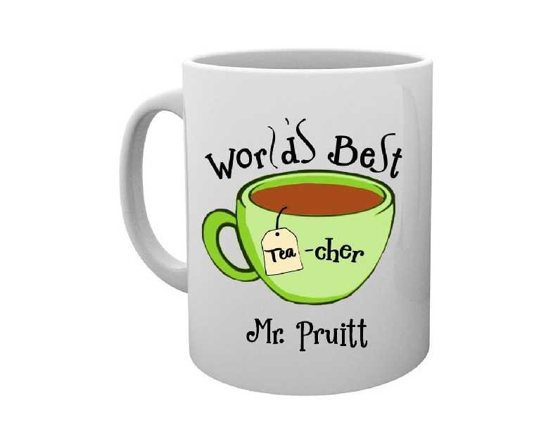 Personalized World's Best Teacher Tea Cup