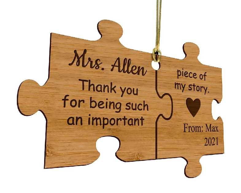 Personalized - Thank You for Being Such an Important Piece of My Story Ornament