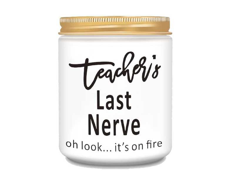 UDIKEFOTeacher Appreciation Gifts - Teachers Last Nerve Candle
