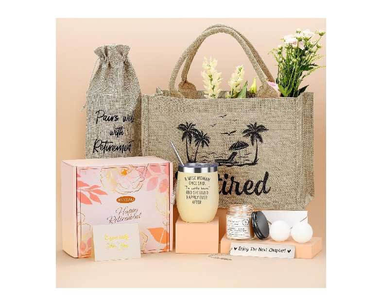 Retirement Gifts for Woman 2025, Happy Cool Retirement Gifts for Women, Grandma, Coworker, Teacher, Retirees, Mom Best Retirement Gifts Ideas, Funny Retired Gifts Basket