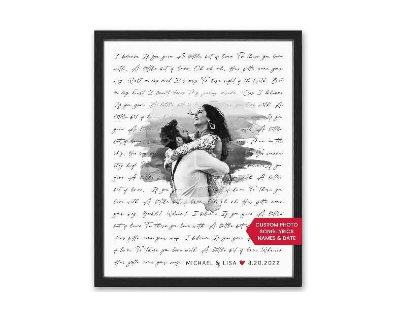Personalized Song Lyrics Wall Art