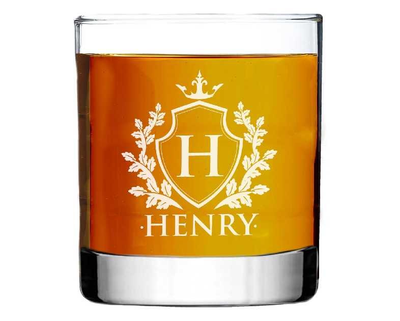 My Personal Memories, Custom Personalized Round Whiskey Rocks Glass Tumbler - Wedding Party Groomsmen Father's Day - Engraved Monogrammed Drinkware Glassware Barware Etched
