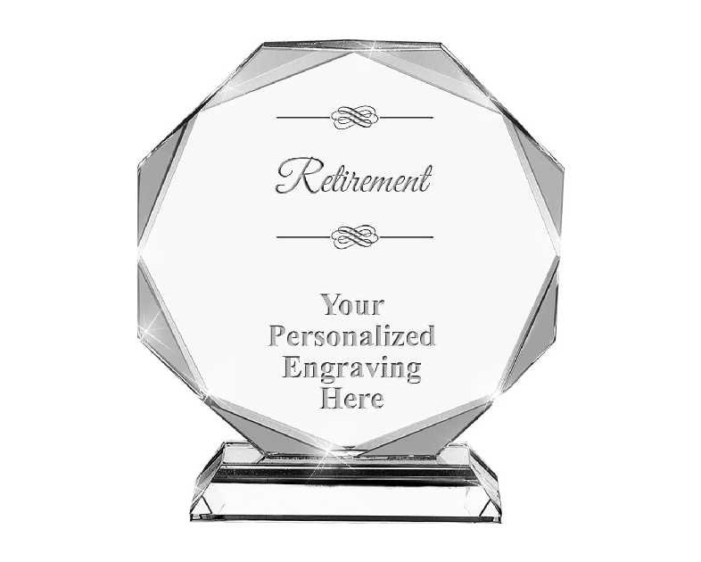 Custom Award with Engraving - Personalized 6.75" Crystal Trophy Awards