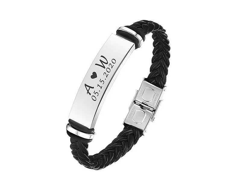 EDSG Mens Bracelet Personalized Custom Bracelets for Men