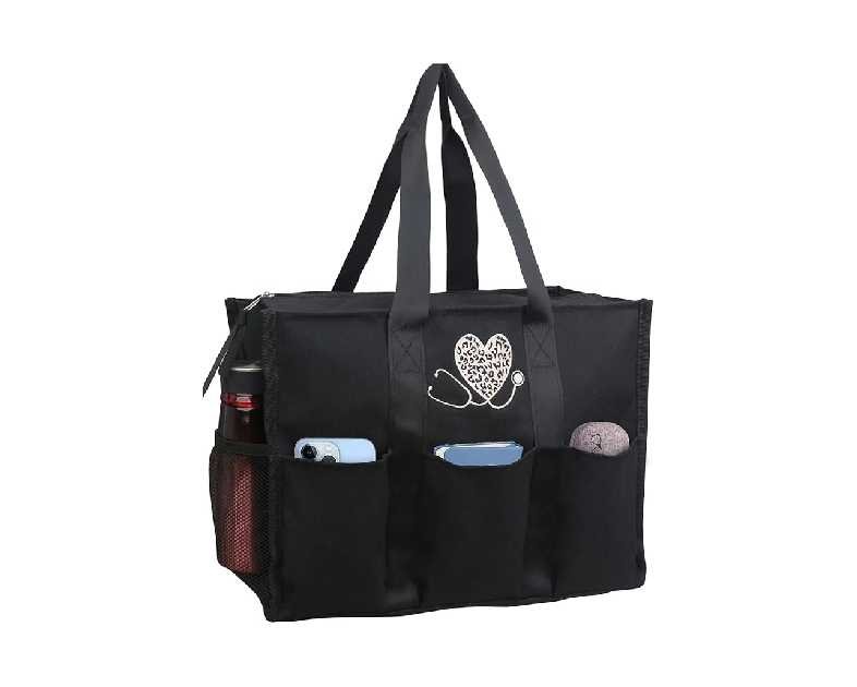 ABAMERICA Nurse Bags for Work Nursing Bag Multiple Pockets Waterproof Organizing Zip Top Clinical Bag for Nursing Students