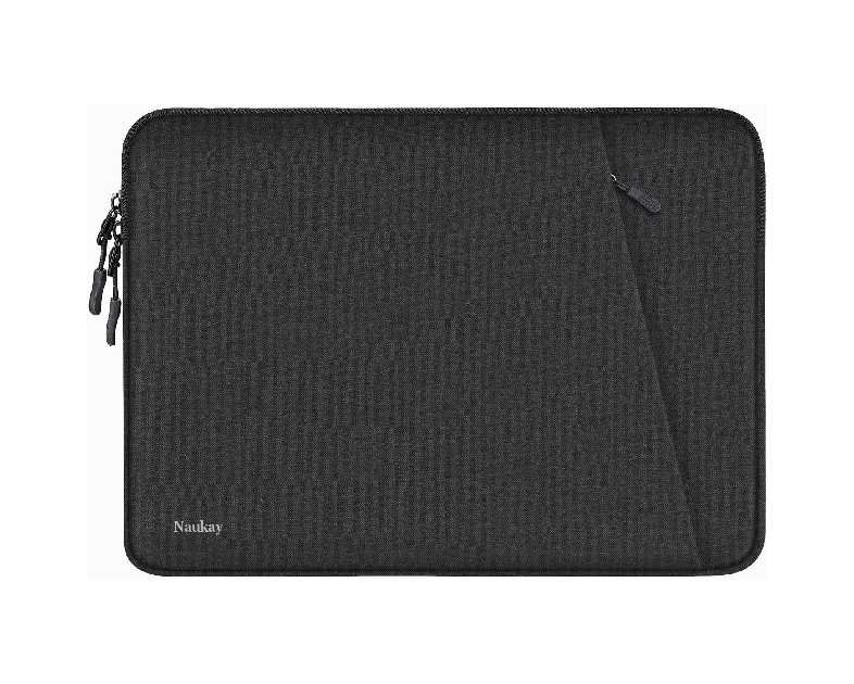 Laptop Sleeve Case 13.3 inch, Shockproof Protective Computer Cover with Accessories Pocket, Portable Laptop Bag Compatible with MacBook Air/Pro 13-13.3 inch, Compatible for MacBook Pro 14 inch, Black