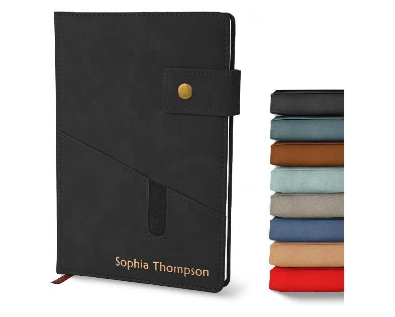 Promot Personalized Notebook - A5 Lined Leather Bound Journal for Writing Women Men