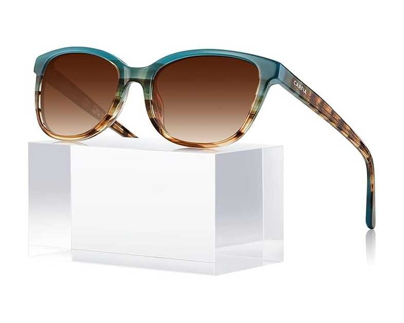 CARFIA Designer Acetate Womens Polarized Sunglasses Fit Most Face Shapes Trendy Shades UV Protection Hypoallergenic Handmade
