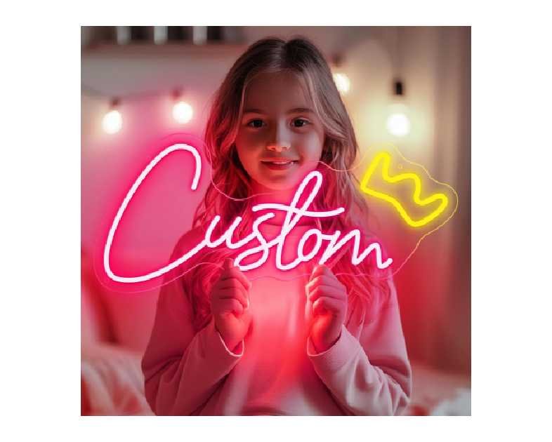 Custom Neon Signs for Wall Decor Customizable LED Neon Light Name Signs for Bedroom Wedding Birthday Business Personalized Light up Sign Pink Sign Boy Girl Decoration