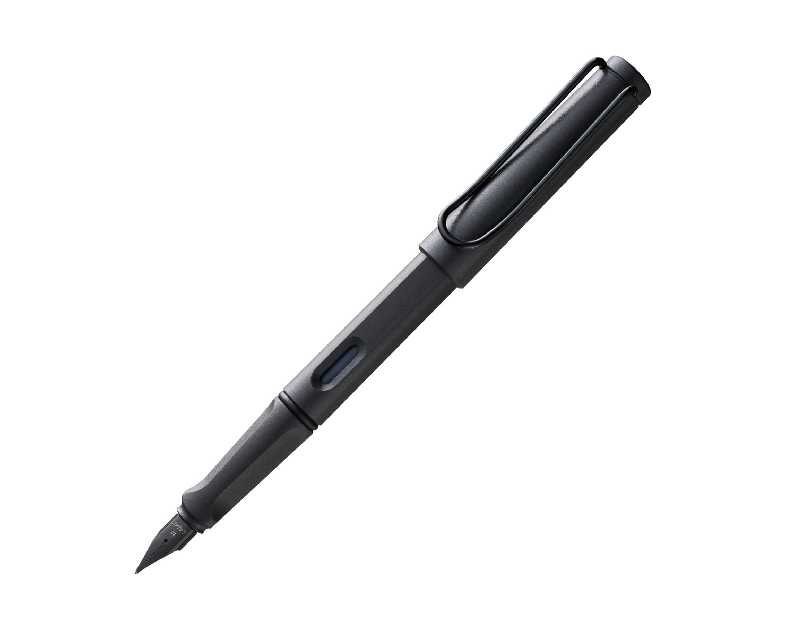 LAMY safari umbra - Fountain Pen with ergonomic grip & polished steel nib in size F - ideal for any Writing & Calligraphy - including LAMY T 10 blue cartridge - Right-Handed
