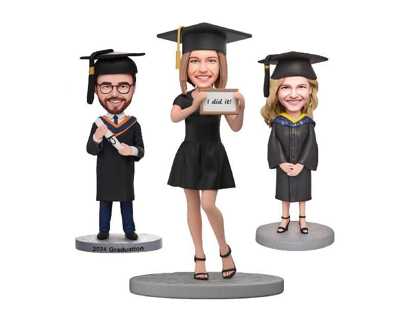 Personalized Graduation Gifts Custom Bobblehead Figurine Crafted from Your Photo, Customizable Full Sculpture College Master Degree Graduation Gift for Her Him 2025