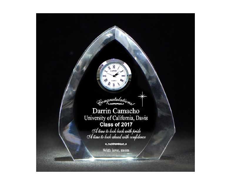 Graduation Premier Crystal Arch Clock
