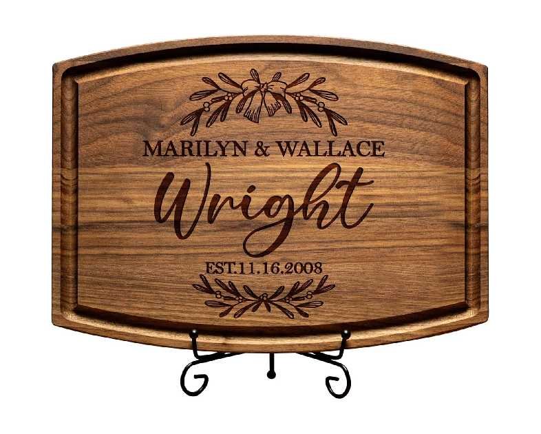 Personalized Cutting Board - Custom Engraved Wood Charcuterie Board - Customized Bridal Shower, Wedding, Engagement, Anniversary and Housewarming Gifts - Best Gift Idea for Couples, Parents, Family