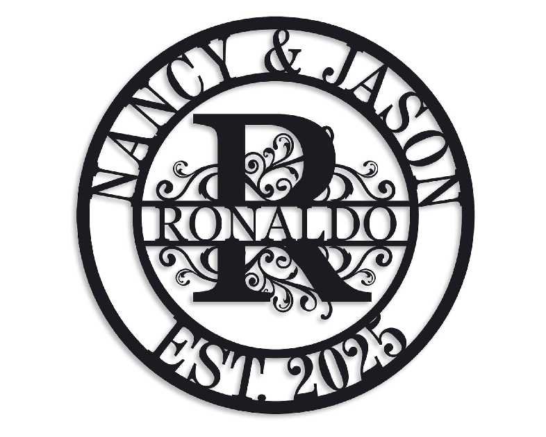 Wedding Gifts for Couples 2025, Personalized Metal Name Signs, Custom Name Signs, Custom Family Name Sign, Last Name Sign, Monogram Letters Wall Decor, House Warming Gifts New Home