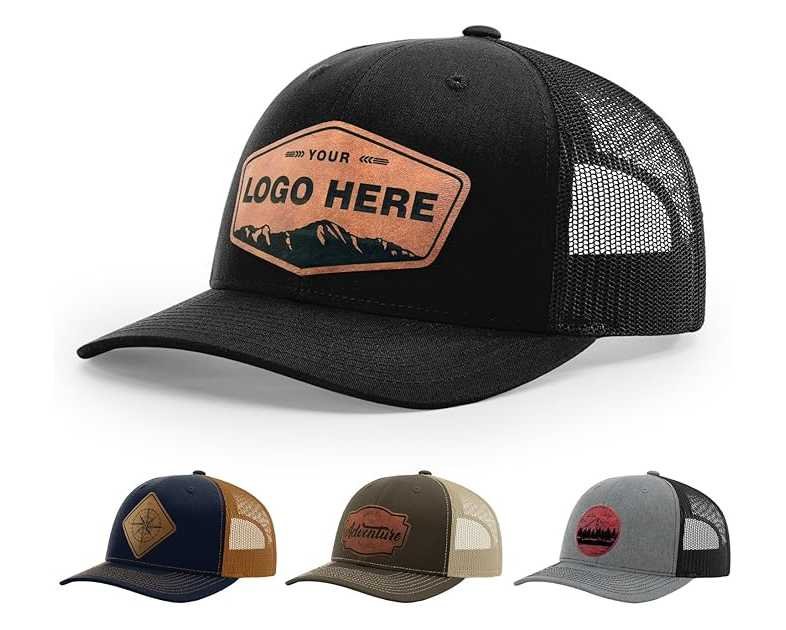 Personalized Custom 112 Style Trucker Leather Patch Hat for Men & Women