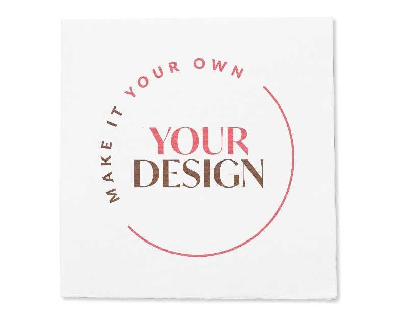 Weddingstar Custom Printed Paper Napkins - Upload Your Design | Personalized Cocktail Napkins for Wedding or Event