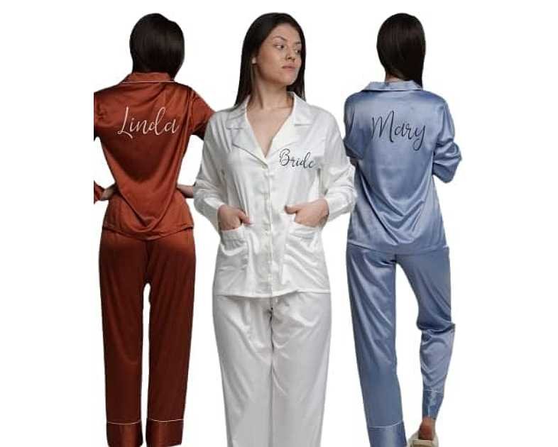 Custom Pajamas for Bridal Party, Bridesmaid Pajamas, Pajama for Women, Two piece PJ Sets, Soft Sleepwear Lingerie