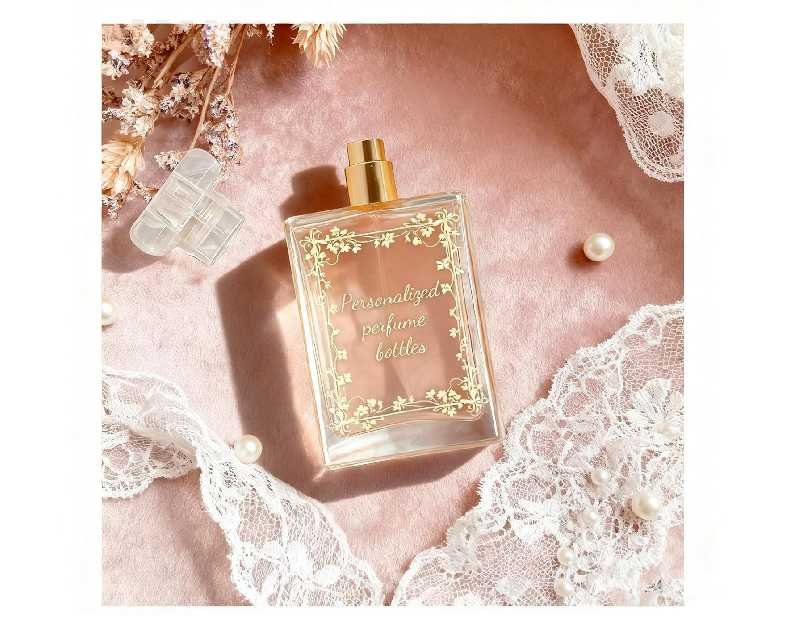 Personalized engraving Floral Border Glass Perfume Bottle with Name, Customized Refillable Perfume Bottles for Bride Mother Women, Mini Portable Gift for Wedding, Travel, Party, Birthday, Christmas