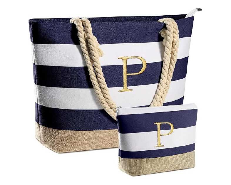 YOOLIFE Beach Bags for Women - Travel Canvas Beach Tote, Pool Waterproof Bag, Travel Essentials, Gifts for Women Birthday