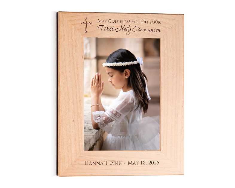 Lifetime Creations Personalized 1st Communion Picture Frame: First Holy Communion Gifts for Girls or Boys, Primera Comunion, Holds 5x7 Inch Portrait Photo