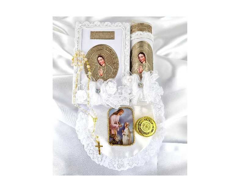 First Communion Bible and Candle - Biblia y Vela de Primera comunión para niña - Vela para Primera comunion niña - First Communion Candle Set for Girl - recuerdos de Primera comunion niña