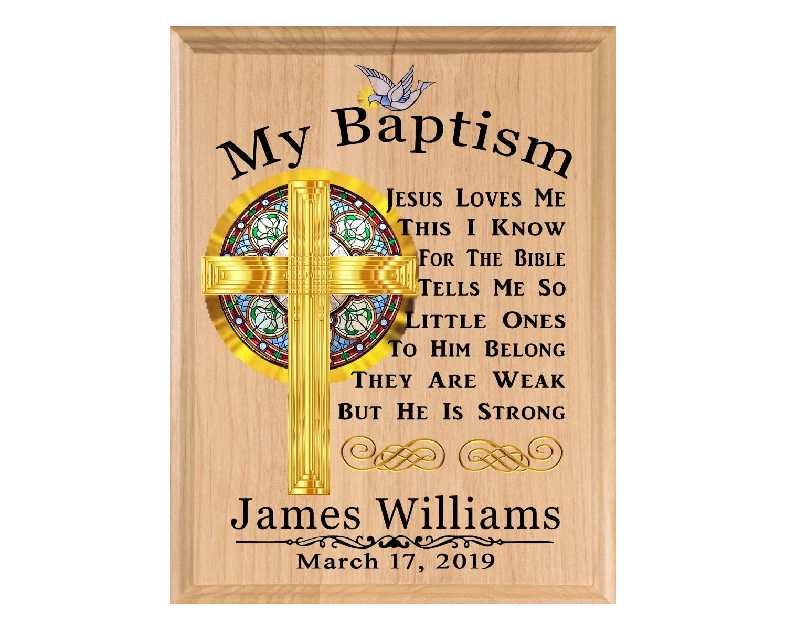 Baptism Gift Blessing PERSONALIZED Christening Gifts - For Boys Baby Girls Babies MADE in USA (My Baptism)