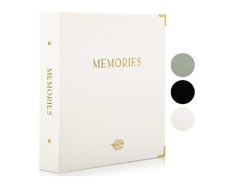 Beautiful Linen Photo Album For 4x6 Photos - Safely Holds Up To 500 Pictures of Unique Memories - The Perfect Large Photo Book To Store All Pictures of Treasured Family, Baby or Wedding Moments