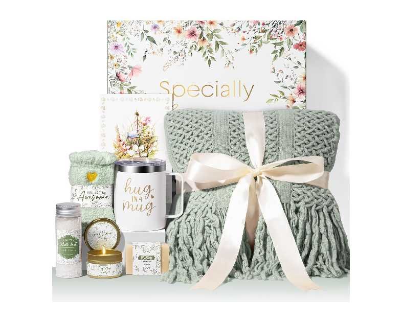 Self Care Gifts for Women Get Well Soon Gifts, Birthday Gifts for Women Care Package, Sympathy Gift Baskets Spa Gifts Set, Thinking of You Inspirational Christmas Gifts for Mom Her Friend Sister Wife
