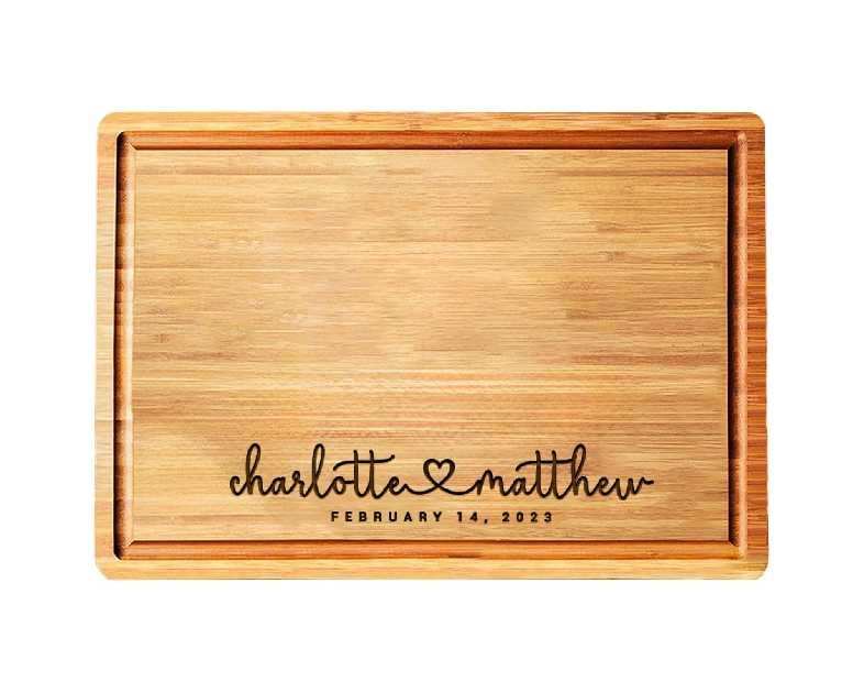 Personalized Wood Engraved Cutting Board - Valentines Day Gifts for Her - Unique Present for Wedding, Anniversary, Housewarming, Birthday, Holiday, or Romantic Gift Idea for Friends, Family, Mom, Dad