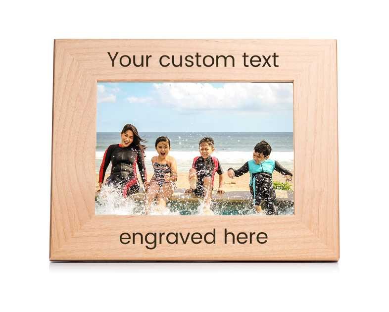 Lifetime Creations Custom 5x7 Picture Frame - Personalized Text, Hardwood Photo Frame Engraved in USA, Tabletop and Hanging, Mothers Day Gifts, Anniversary, Memorial (Horizontal)