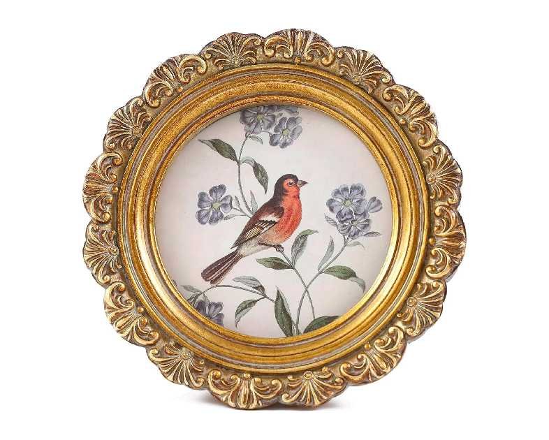 Vintage Picture Frames 3x3 Round Bronze Antique Picture Frames with Glass Front Handcrafted Rustic Home Decor for Wall Mount and Tabletop Gallery Wall Art