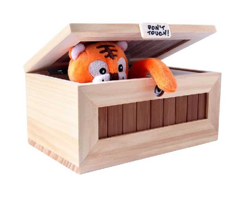 Don't Touch Useless Box with Attitude Leave Me Alone Surprises Machine-Gags & Practical Joke Decorative & Endless Fun- Cute Tiger