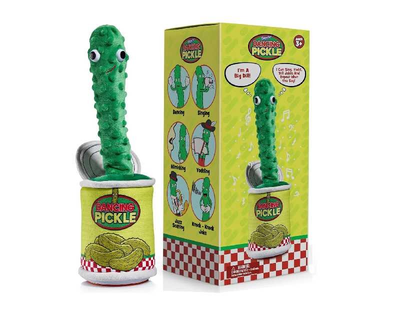Gagster Dancing Pickle – Sings, Repeats What You Say & Tells Jokes – Hilarious Electronic Yodeling Pickle – Dance, Weird Random Stuff for Anyone Who Loves Funny Gag Gifts