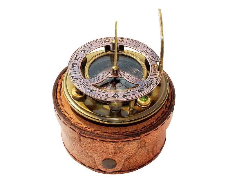 Anniversary Brass Sundial Compass Gift for Him or Her – Keepsake for Husband, Wife or Couple – 50th 40th 25th 20th 1st Year Wedding or Love Celebration – Engraved or Embossed Romantic Quote Compass